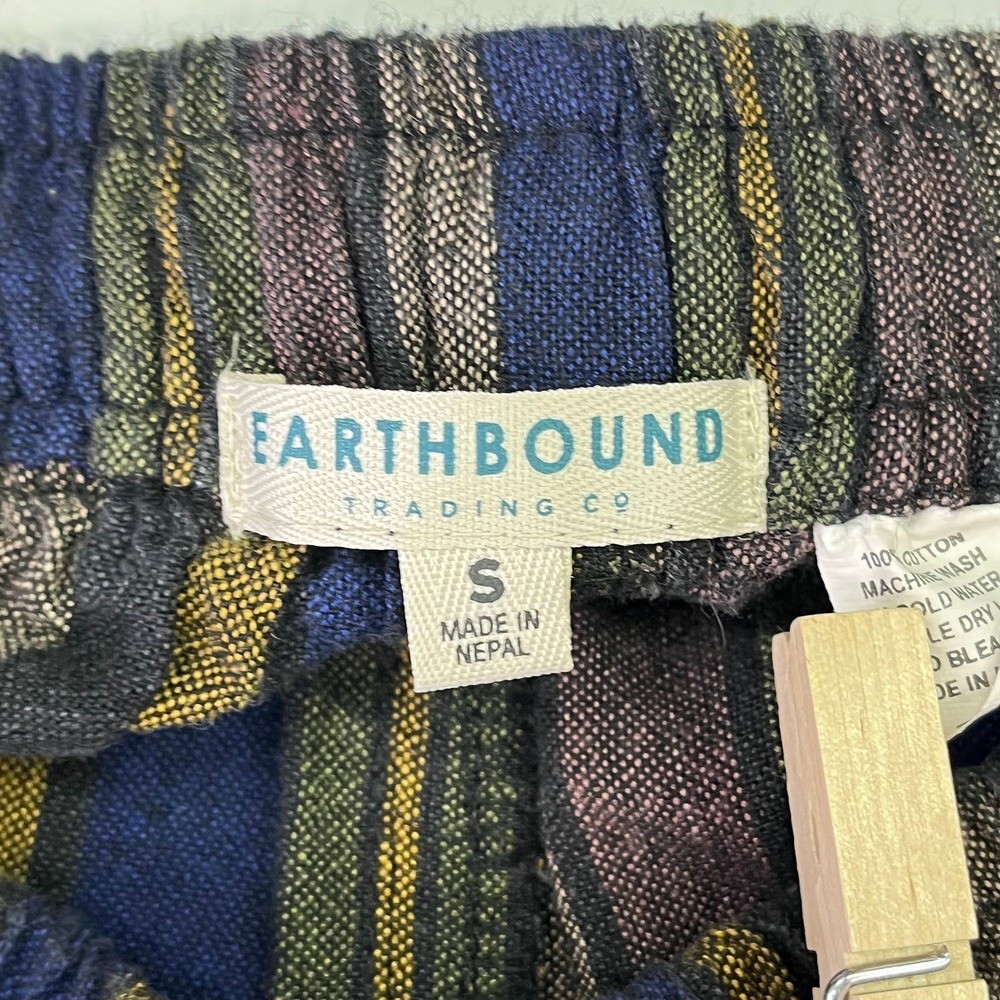 Earthbound Womens Vertical Stripe Cotton Elastic Waist Pants Size S - Picture 9 of 13